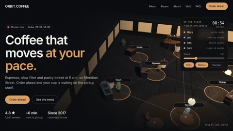 3D scene — Coffee shop
