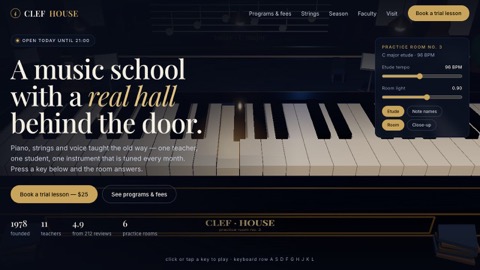 CLEF HOUSE — Music school