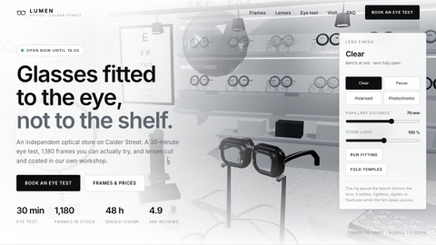 LUMEN OPTICS — Optician
