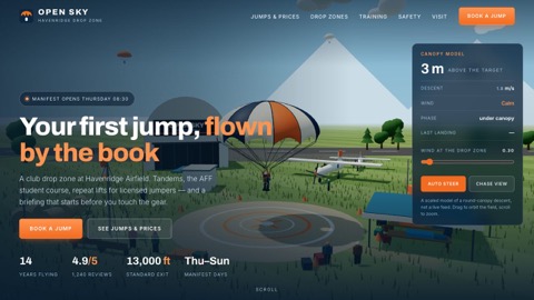 OPEN SKY — Skydiving club