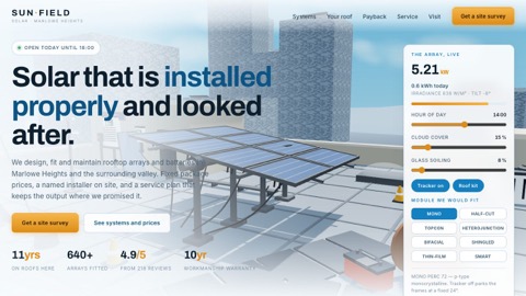 SUNFIELD — Solar installer